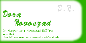 dora novoszad business card